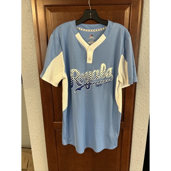 Majestic Other - Women's Kansas City Royals "Snyder" #3 Light Blue Majestic Jersey Size Medium